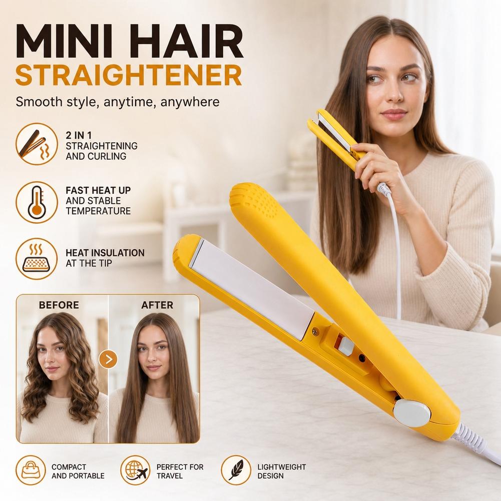 Hair Curling Wand - Mini Splint Flat Iron Hair Straightener
