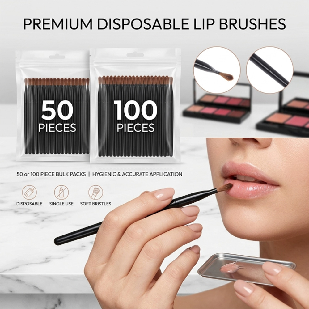 Beauty Makeup Tools Set - 50/100pcs Disposable Lip Brush Set Lipstick