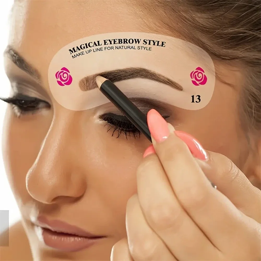 Beauty Makeup Tools Set - 24 Styles Eyebrow Templates Eyebrow Shaping