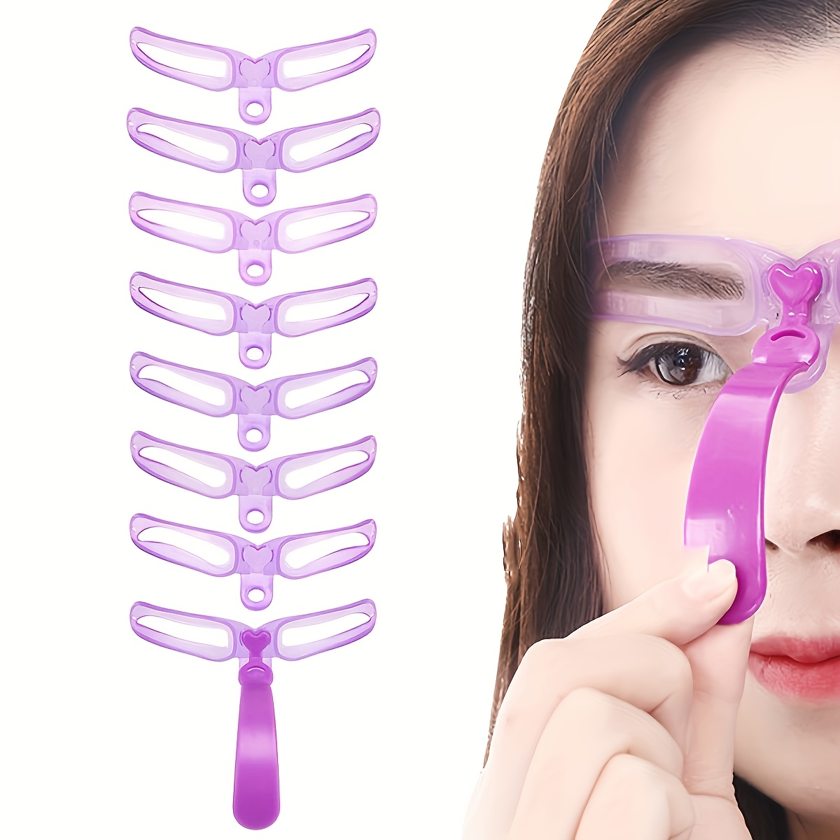 8 In 1 Reusable Eyebrow Stenci - Beauty Makeup Tools Set review and price