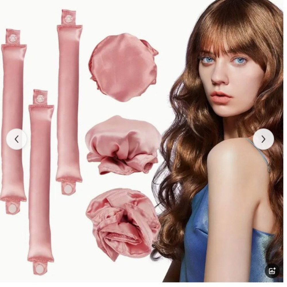 2/4/6Pcs Satin Heatless Curlin - Hair Curling Wand review and price