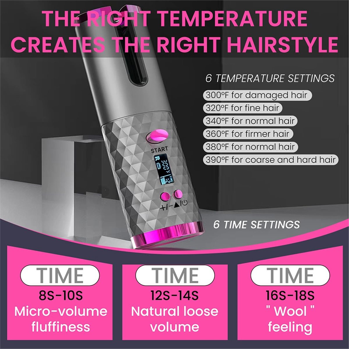 N18R Cordless Curling Iron Bea - Hair Curling Wand review and price